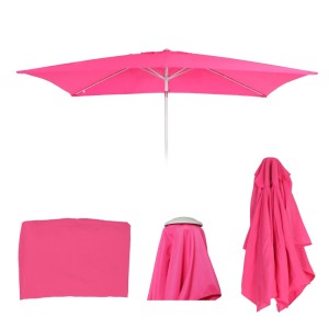 Ersatzbezug für rechteckigen Sonnenschirm, pink, verschiedene Ansichten.