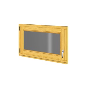Roro Holzfenster Fichte, 98x58 cm, DIN links, Dreh-Kipp-Funktion, Iso-Klarglas