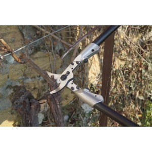 Felco Astschere 210C-60 mit Karbon-Griffen beim Schneiden eines Astes.