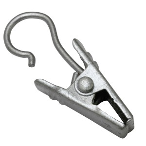 Gardinia Clipshaken, silber-matt, 10er-Pack für Vitragestangen.