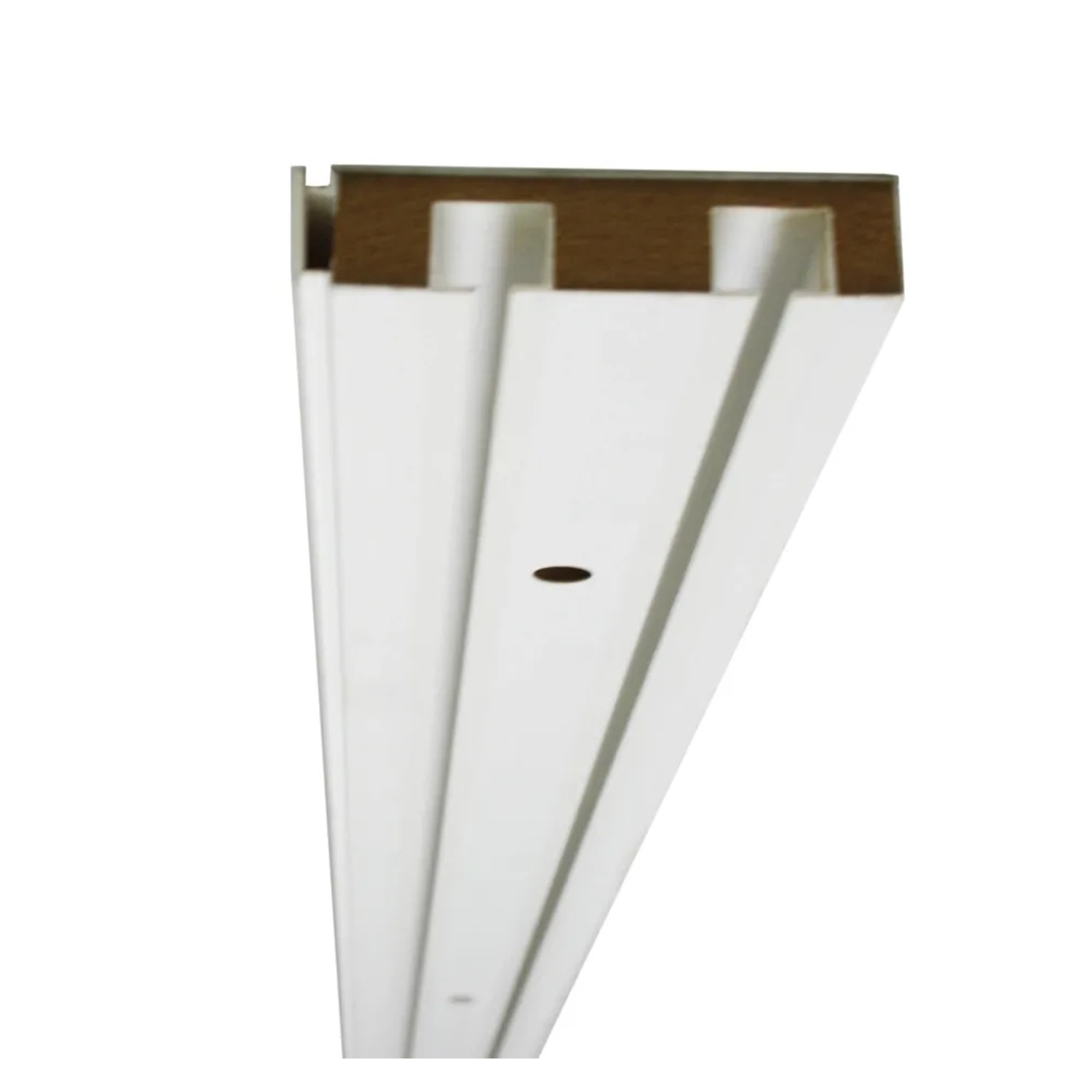 Gardinia Vorhangschiene GE2, 2-läufig, weiß, 250 cm, mit Bohrlöchern zur Deckenmontage.