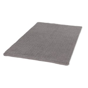 Hellgrauer Schöner Wohnen Badteppich Bahamas, 67x110 cm, uni, Baumwolle, waschbar.