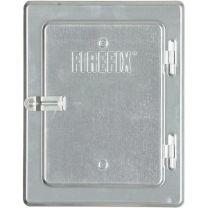 Firefix Revisionstür für Kamine, verzinkt, mit Hebelverschluss.