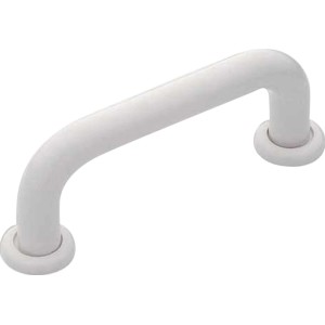 Weißer Möbelgriff 0364 aus Kunststoff für Schränke und Schubladen.