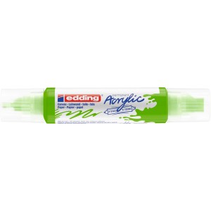Edding 5400 Acryl 3D Double Liner in Gelbgrün mit Doppelspitze.