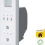 Schellenberg RolloDrive 65 Premium Rollladenantrieb mit Bedienelementen und Smart Home Logos.