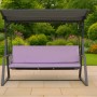 Lila Setgarden Kissen für Hollywoodschaukel, 100x50x7cm, 2-Sitzer Gartenschaukel.