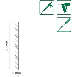 FN Neuhofer Flachleiste, Fichte/Kiefer, 5x60x1000mm, astrein, roh.
