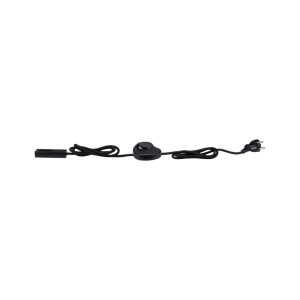 Paulmann URail Einspeisung Kabel mit Schalter, schwarz matt. Stromversorgung für LED-Schienensysteme mit Eurostecker.