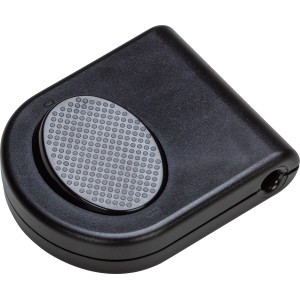 Schwarzer Wippen-Fußtretschalter für Lampeninstallation, Detailansicht.