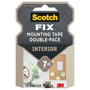 Scotch-Fix Innenmontageband 4496G-1915-P Doppelseitig 19 mm x 1,5 m Weiß