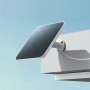 Eufy Solarpanel für S330 4G LTE Kamera, montiert an einer weißen Wand. Stromversorgung für Ihre Kameraüberwachung.