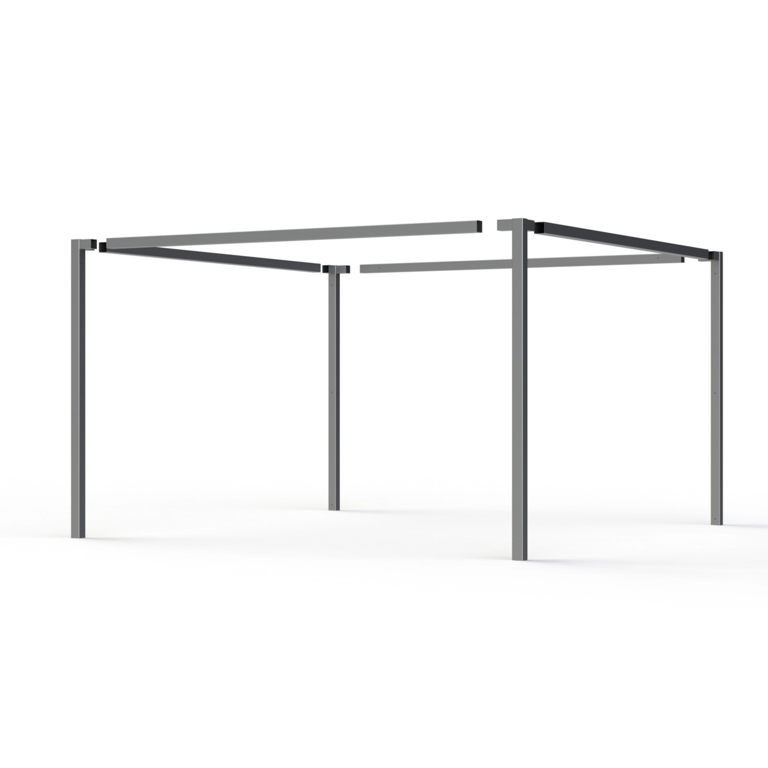 Siena Garden Pergola Schattenmanufaktur, anthrazitfarbenes Aluminiumgestell, 315x315x218 cm.