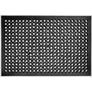 Jet-Line Fußmatte MONA aus Gummi Wetterfest und Rutschhemmend 60 x 90 cm in Schwarz