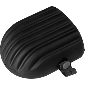 Schwarze Knieschoner (2 Stück) mit elastischen Bändern für optimalen Knieschutz.