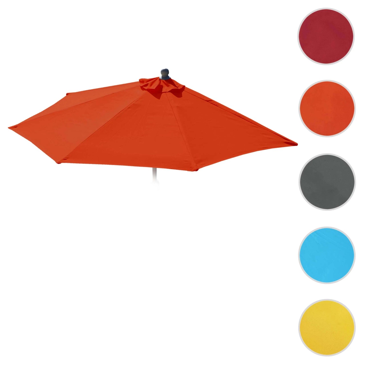 Halbrunder Sonnenschirm Bezug Parla, orange. Ersatzbezug für 270cm Sonnenschirme.