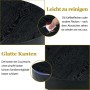 okwish Couchtisch mit Rundem Design und Metallbeinen für Wohnzimmer cm 70x70x35 Schwarz_6