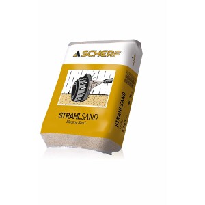 Sack Strahlsand Grau, 0,2-0,5 mm, 25 kg, für Oberflächenbearbeitung.