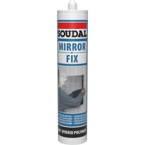 Soudal Mirror Fix, weiß, 290ml Kartusche, Kleb- und Dichtstoff für Spiegel im Innenbereich.
