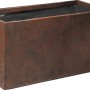 Rechteckiger M Collections Pflanzkasten Bigular in Rost-Optik, 80x40 cm.