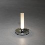 Konstsmide LED-Akku-Vase Biarritz, silberne Deko-Leuchte für Innen & Außen.