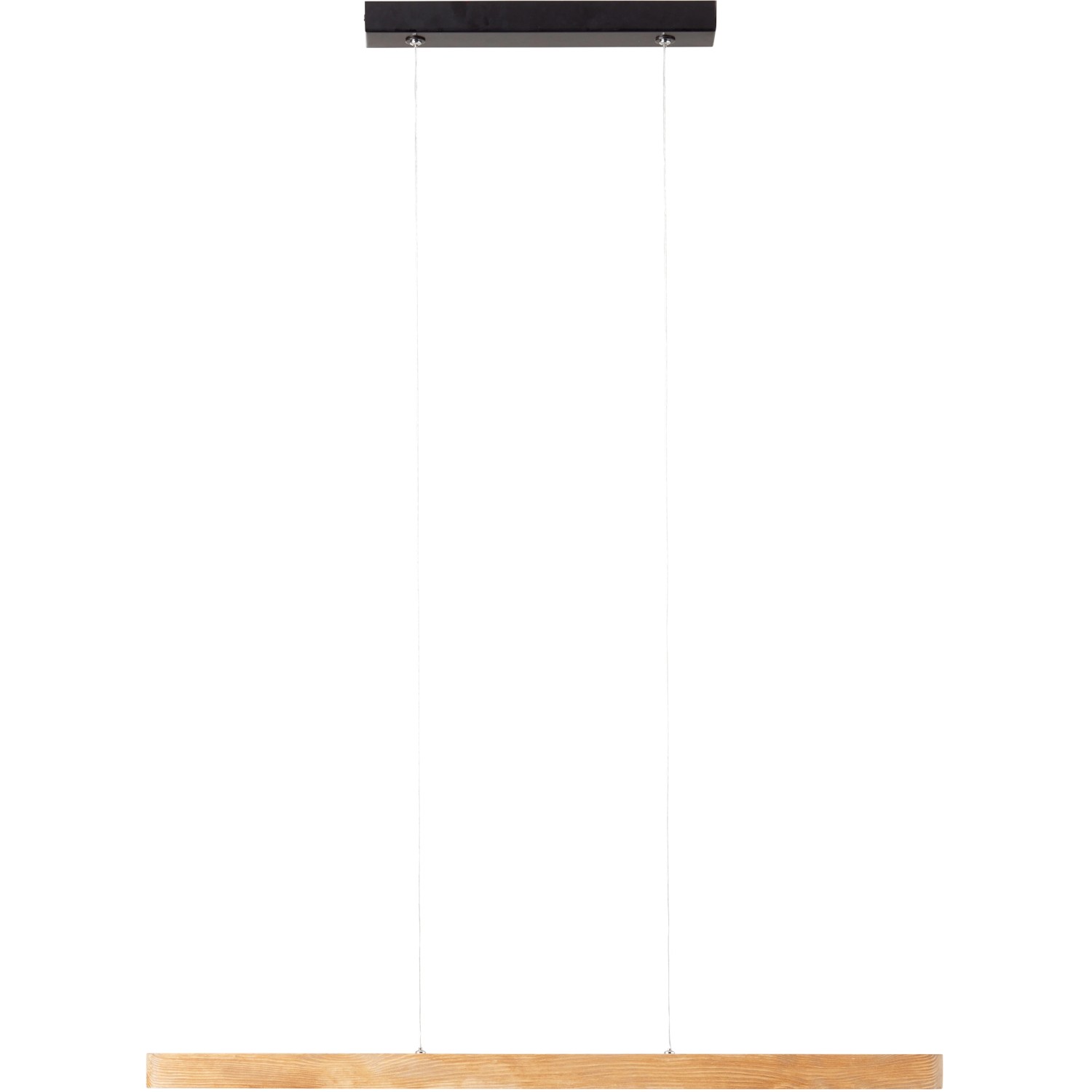 Moderne LED-Pendelleuchte Ainara, 80 cm, Kiefer Braun/Schwarz, dimmbar für den Innenbereich.