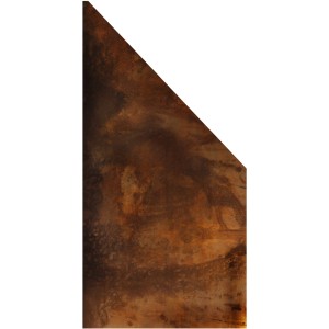 Sichtschutzzaun-Anschluss-Element Board Rechts 180 cm x 90 cm Rostoptik