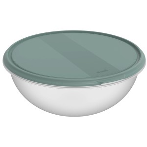 Runde Rotho Kühlschrankdose Elements, 6 l, Mistletoe Green, mit Deckel. Vorratsdose für den Kühlschrank.