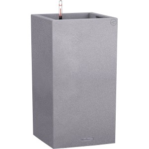 Lechuza Canto Stone high Pflanzgefäß, steingrau, 30x56cm. Pflanzsäule mit Bewässerungssystem.