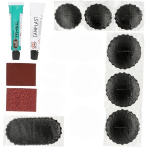 Tip Top Universal Flick-Box, 14-teilig: Flickzeug-Set mit Flicken, Kleber, Vulkanisierlösung und Aufrauhern.