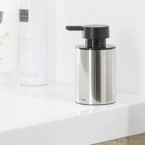 Freistehender Tiger Seifenspender Colar aus poliertem Edelstahl.