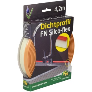 FN Neuhofer Dichtprofil Silco-Flex, braun, 4,2m, für Küchenarbeitsplatten. Leisten zur Abdichtung.