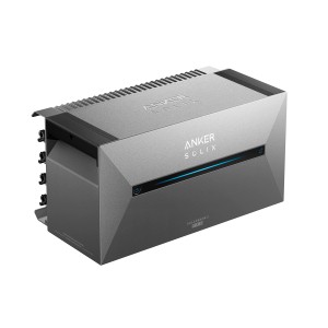 Anker Solix Solarbank 2 E1600 Pro für Balkonkraftwerk-Sets, grauer Energiespeicher.