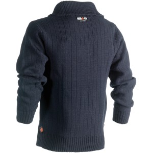 Marineblauer Herock Pullover Njord in Größe L, Rippstrick mit kurzem Reißverschluss.