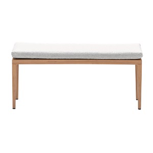 Garden Impressions Sardinia Sportbank in heller Teakholzoptik mit Sitzkissen.