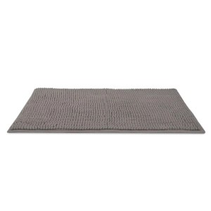 Anthrazitfarbener Beautissu BeauMare Badteppich 70x120cm mit rutschfester Rückseite.