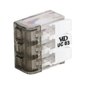 Steckklemme mit Hebel 0,2 mm - 4 mm² 3-polig 50 Stück