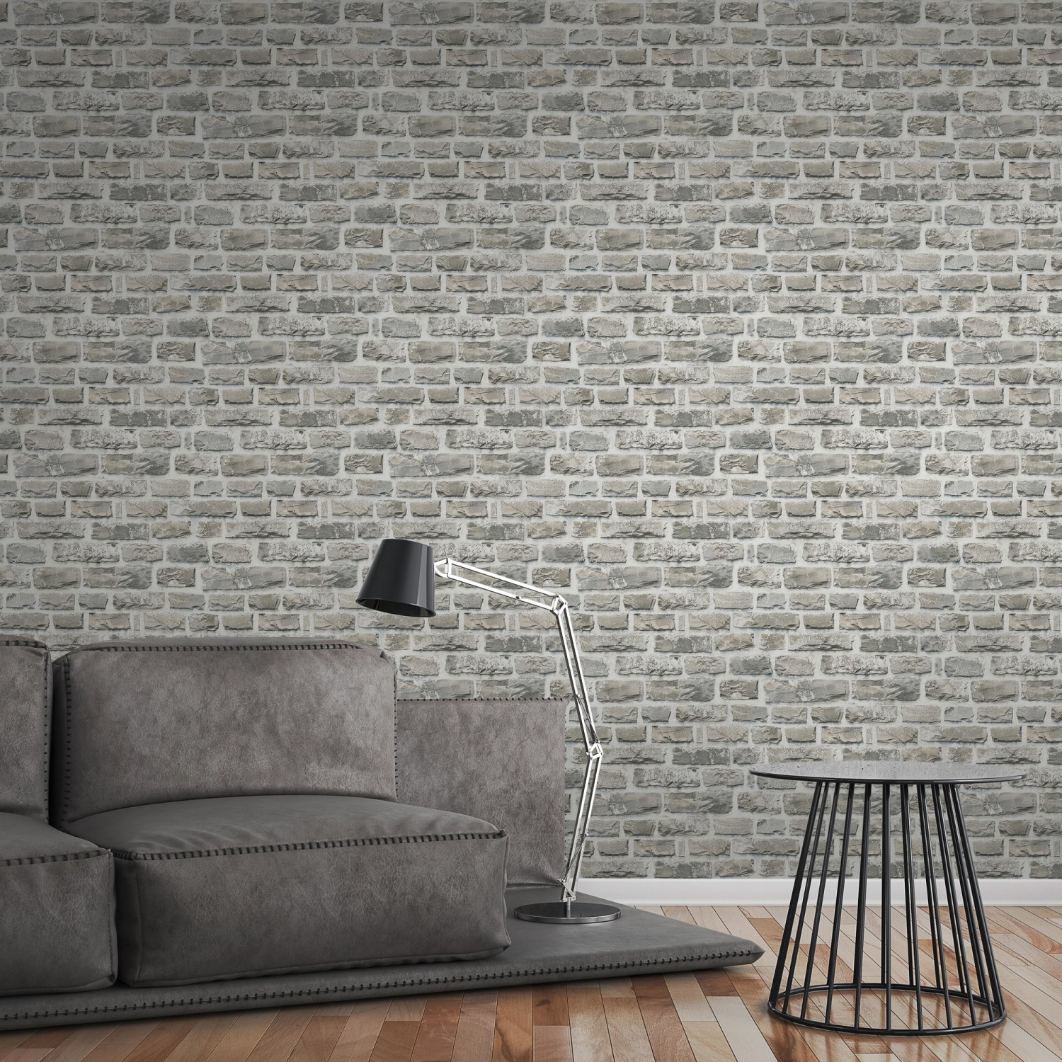 AS-Creation Vliestapete Bude 2.0 in Steinoptik, grau-beige, mit leichter Struktur.