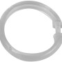 Transparenter, großer Duschvorhangring von Wenko, 12er-Set aus Kunststoff für Duschstangen.