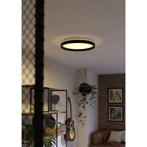 Moderne, runde LED-Deckenleuchte Moschettino von Eglo mit RGB/CCT Funktion, Ø 49,1 cm.