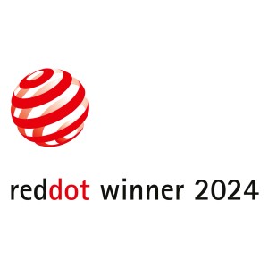 Red Dot Winner 2024 Auszeichnung für LUX Mähroboter.