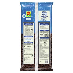 Sack Compo Aqua Depot Universalerde, torffrei, 20 l. Universalerde mit Wasserspeicher.