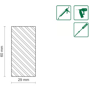 FN Neuhofer Flachleiste aus Buche, unbehandelt, 29x60x950 mm, ideal zum Basteln.