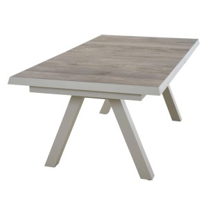 Siena Garden Gartentisch ausziehbar Keramik Seidengrau 100 cm x 200 cm