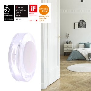 Transparenter Wagner Türstopper Ø 40 mm zum Schrauben oder Kleben.