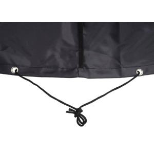 Anthrazitfarbene Abdeckhaube für Hollywoodschaukel (130x215x170cm) mit Ösen und Kordel.