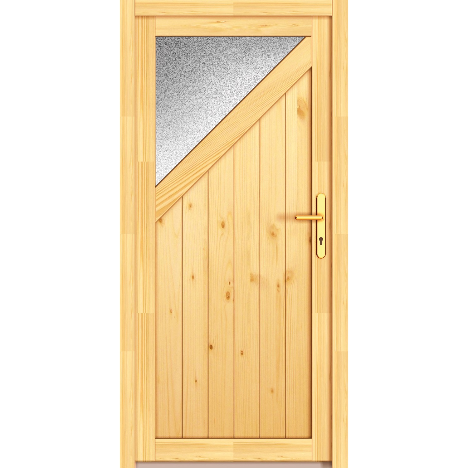 Holz-Nebeneingangstür Modell NET 521 98 cm x 200 cm Anschlag Rechts ...