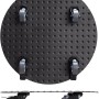Schwarzer Wagner Pflanzenroller GH 7006 mit Noppenstruktur und Rollen, Ø 38 cm.