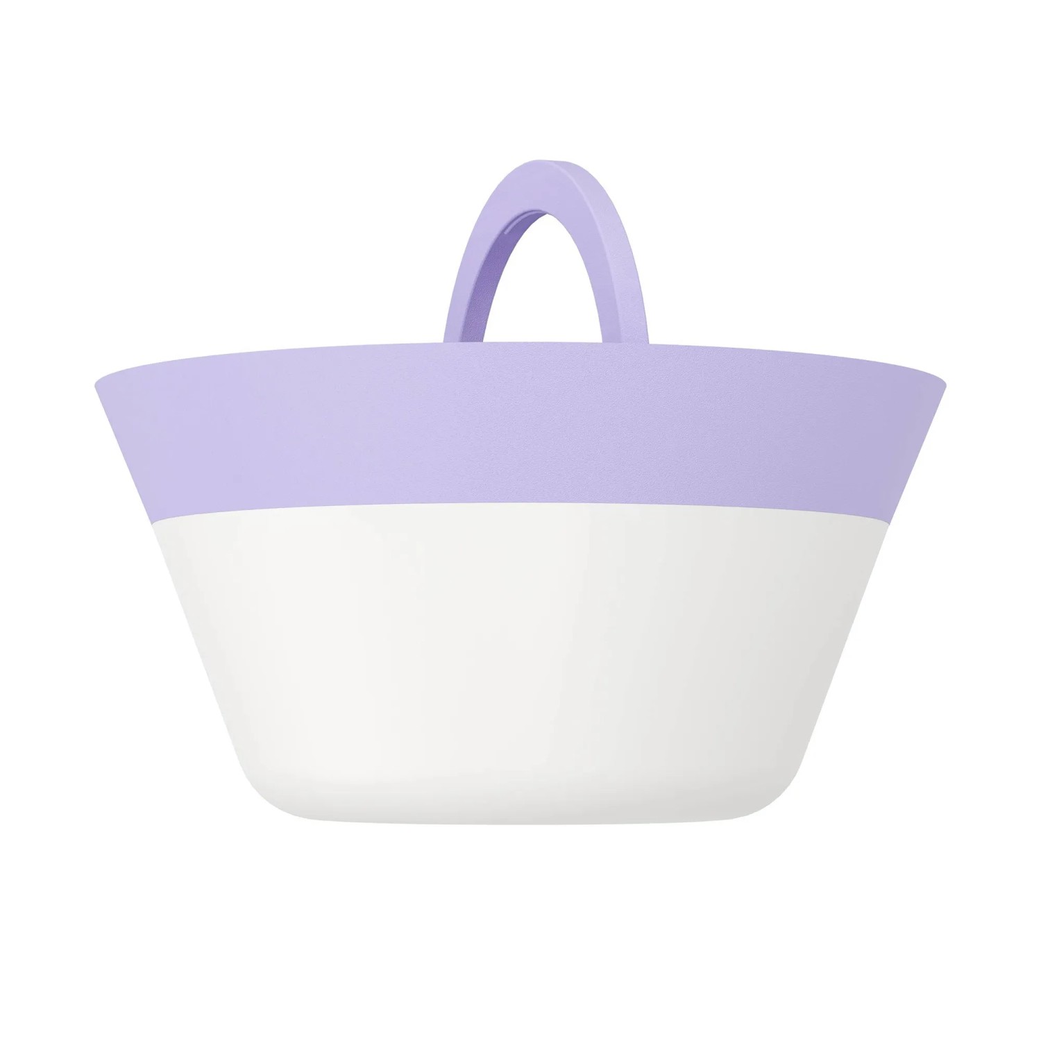 EGLO LED Außen-Tischlampe Meggiano, lila-weiß, kabellos mit Touch-Funktion und Henkel.