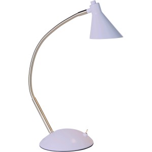 Violette LED-Tischleuchte von Näve, Schreibtischlampe aus Metall mit flexiblem Arm.
